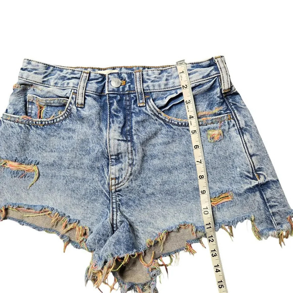 Anthropologie Pilcro Cutoff Denim Shorts Multicolor - Picture 2 of 8